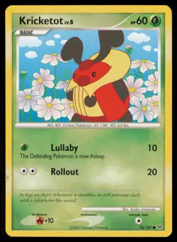 Kricketot 78/127 Common Platinum Pokemon Lightly Played - Image 1