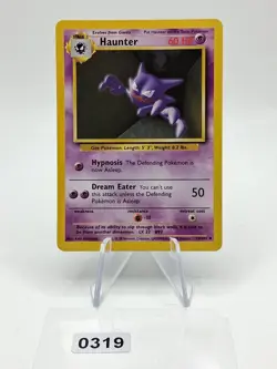 1999 WOTC Pokemon 29/102 Stage 1 Haunter - Image 1