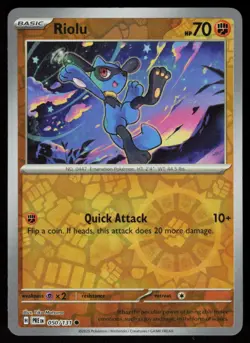 Riolu 050/131 Common Prismatic Evolutions Pokemon Reverse Holo Near Mint - Image 1