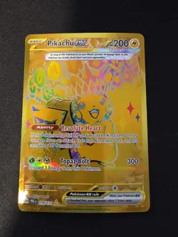 Pokemon Prismatic Evolutions - Gold Pikachu Ex - 179/131 Hyper Rare!!⚡ - Image 1