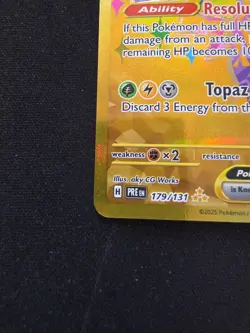 Pokemon Prismatic Evolutions - Gold Pikachu Ex - 179/131 Hyper Rare!!⚡ - Image 3