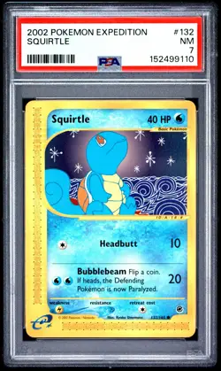 2002 POKEMON EXPEDITION #132 SQUIRTLE PSA 7 - Image 1