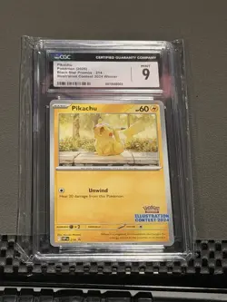 Pokemon Pikachu Illustration Contest Winner CGC 9 Promo 214 Sv: Scarlet & Violet - Image 1