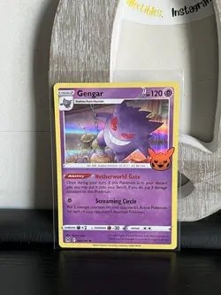 Pokemon Gengar HOLO Trick Or Trade 2023 Halloween STAMP Card 66/196 - Image 1
