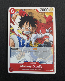 Bandai One Piece Monkey D. Luffy P-001 Super Pre-release Participant - Image 1