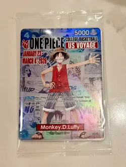 [P-055] Monkey D. Luffy RUTGERS EXCLUSIVE STAMP - One Piece College Tour SEALED - Image 1