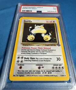👀 1999 SNORLAX PSA 7 Pokemon Jungle Unlimited Holo TCG Card WOTC 11/64 📈 - Image 3