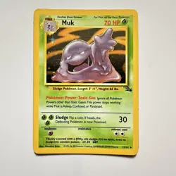 Muk Holo 13/62 Fossil Unlimited Pokemon Card - Image 1
