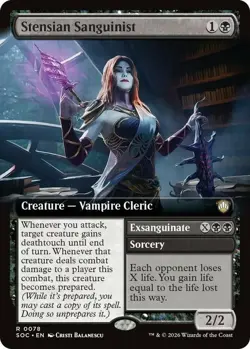 MTG Stensian Sanguinist - Extended Art, NM-Mint, English Commander: Secrets of S - Image 1