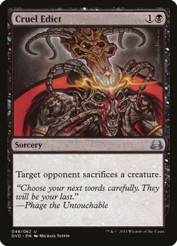 1x Cruel Edict NM Eng MTG - DDA : Divine vs Demonic - Image 1