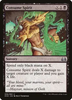1x Consume Spirit NM Eng MTG - DDA : Divine vs Demonic - Image 1