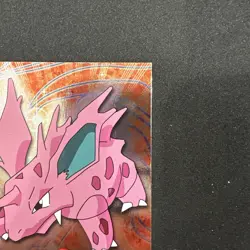 Topps Pokemon Card Series 1 Chrome Foil Blue Logo 1st Edition #33 Nidorino NM - Image 5