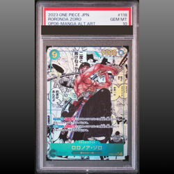 PSA 10 Roronoa Zoro Comic Manga Art Parallel SEC OP06-118 Japan One Piece Card - Image 1