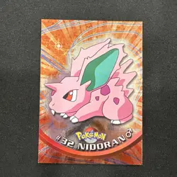 Topps Pokemon Card Series 1 Chrome Foil Blue Logo 1st Edition #32 Nidoran NM - Image 1