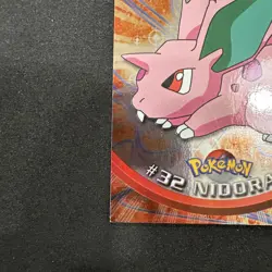 Topps Pokemon Card Series 1 Chrome Foil Blue Logo 1st Edition #32 Nidoran NM - Image 2