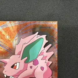 Topps Pokemon Card Series 1 Chrome Foil Blue Logo 1st Edition #32 Nidoran NM - Image 5
