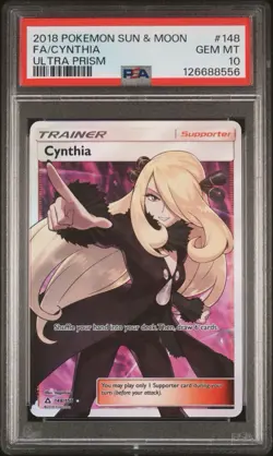 Cynthia Ultra Prism Full Art Trainer Card 148/156 - Image 1