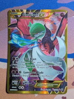 Gardevoir EX 116/114 Steam Siege Full Art Secret Rare Gold Border Pokemon Card - Image 1