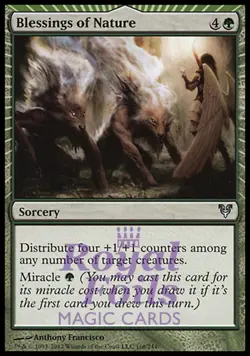 Blessings of Nature 2x FOIL AVR MTG Avacyn Restored Uncommon MINT green - Image 1