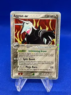 VTG 2006 Pokemon Crystal Guardians Aggron ex 89/100 Ultra Rare DMG/Creased - Image 1