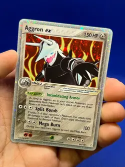 VTG 2006 Pokemon Crystal Guardians Aggron ex 89/100 Ultra Rare DMG/Creased - Image 2