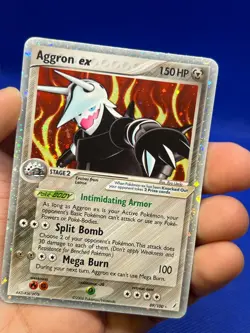 VTG 2006 Pokemon Crystal Guardians Aggron ex 89/100 Ultra Rare DMG/Creased - Image 3