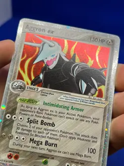 VTG 2006 Pokemon Crystal Guardians Aggron ex 89/100 Ultra Rare DMG/Creased - Image 4