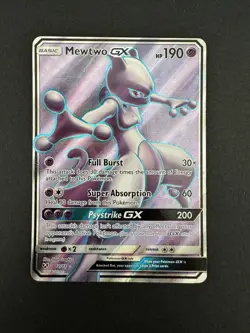 Pokemon Mewtwo GX Shining Legends Ultra Rare Full Art Holo 39/73 - LP - Image 1