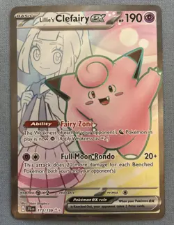 🔥Lillie's Clefairy ex 173/159 SV09 Journey Together Ultra Rare Pokemon NM+🔥 - Image 1
