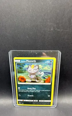 Pokemon TCG Alolan Meowth SM51 Sm Holo - Image 1