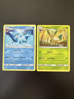 Leafeon SM237 + Glaceon SM238 Pokemon TCG Sun & Moon Promos NM/M - Image 1