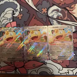 Pokemon 3x Meowth ex 062/088 Me03: Perfect Order Holo - Image 1