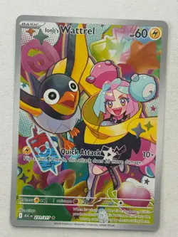 Iono's Wattrel 231/217 Illustration Rare Ascended Heroes Pokemon Near Mint - Image 1