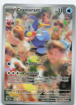 Cramorant - 176/167 Illustration Rare Holo SV06: Twilight Masquerade NM Pokemon - Image 1