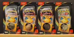 Pokemon Mega Evolution Perfect Order Makuhita Lot Of 4 Booster Pack Promo &Coin - Image 1