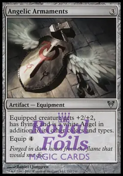 Angelic Armaments 3x FOIL AVR MTG Avacyn Restored Uncommon MINT artifact - Image 1