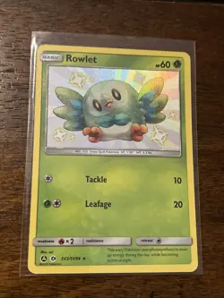 The Pokemon Company Rowlet SV2/SV94 Hidden Fates Shiny Vault Holo 60HP - Image 1