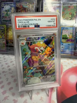 POKEMON CROCALOR ILLUSTRATION RARE 202/193 Sv02 PALDEA EVOLVED PSA 10 - Image 1