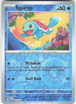 Squirtle 007/165 Common 151 Pokemon Reverse Holo Lightly Played - Image 1