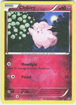 Clefairy 69/111 Common Furious Fists Pokemon Reverse Holo Moderately Played - Image 1