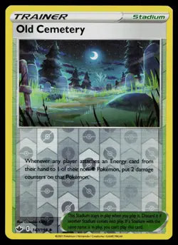 OLD CEMETERY 147/198 UNCOMMON CHILLING REIGN POKEMON REVERSE HOLO NM - Image 1