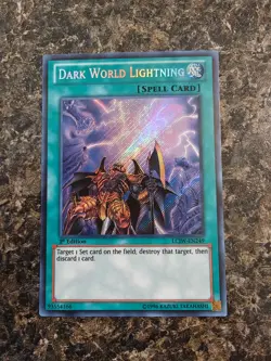 Yugioh Dark World Lightning - LCJW-EN249 - 1st Ed. Secret Rare - LP - Image 1