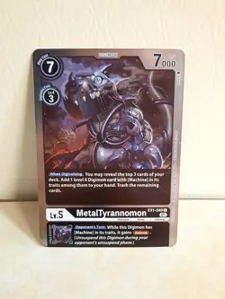 MetalTyrannomon EX1-049 (C Foil Alt Art) Digimon Card. - Image 1