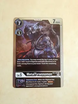 MetalTyrannomon EX1-049 (C Foil Alt Art) Digimon Card. - Image 2