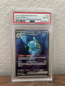 2023 Blastoise ex SV151 PSA 8 – Card 200/165 Holo Pokemon TCG - Image 1