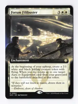 Forum Filibuster (Extended Art) 64 (R) MTG Commander: Secrets of Strixhaven SOC - Image 1