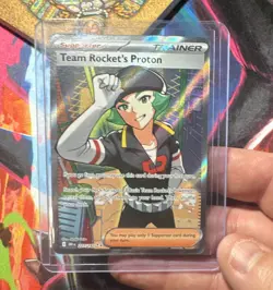 Team Rocket's Proton 227/182 Sv10 Destined Rivals Ultra Rare Full Art Holo EN - Image 1