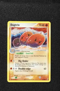 Dugtrio 5/100 Crystal Guardians Holo Rare Pokemon Holo NM - Image 1