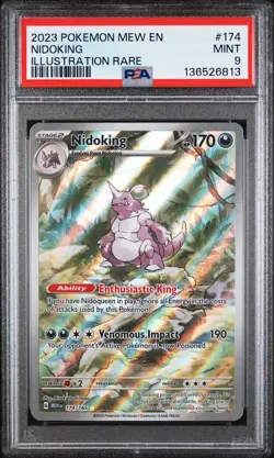 2023 Pokemon 151 #174 Nidoking Illustration Rare PSA 9 - Image 1