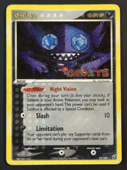 Pokemon Sableye 23/107 Reverse Holo EX Deoxys - DMG - Image 1
